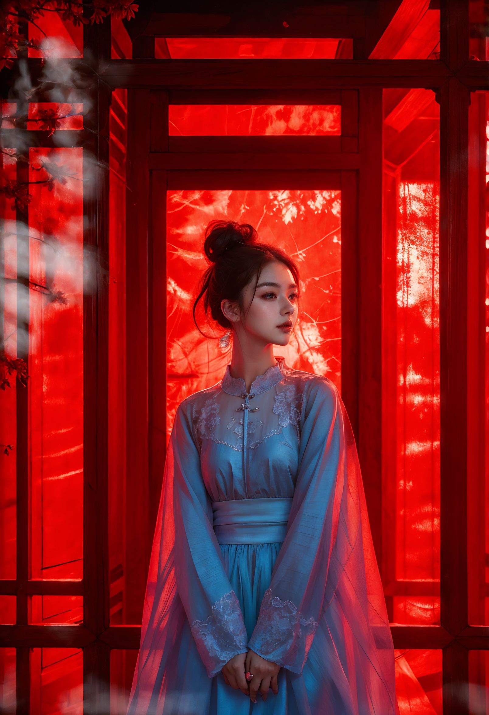 AI绘画StableDiffusion带信息样图（civitai.com站精选）-红门古装少女