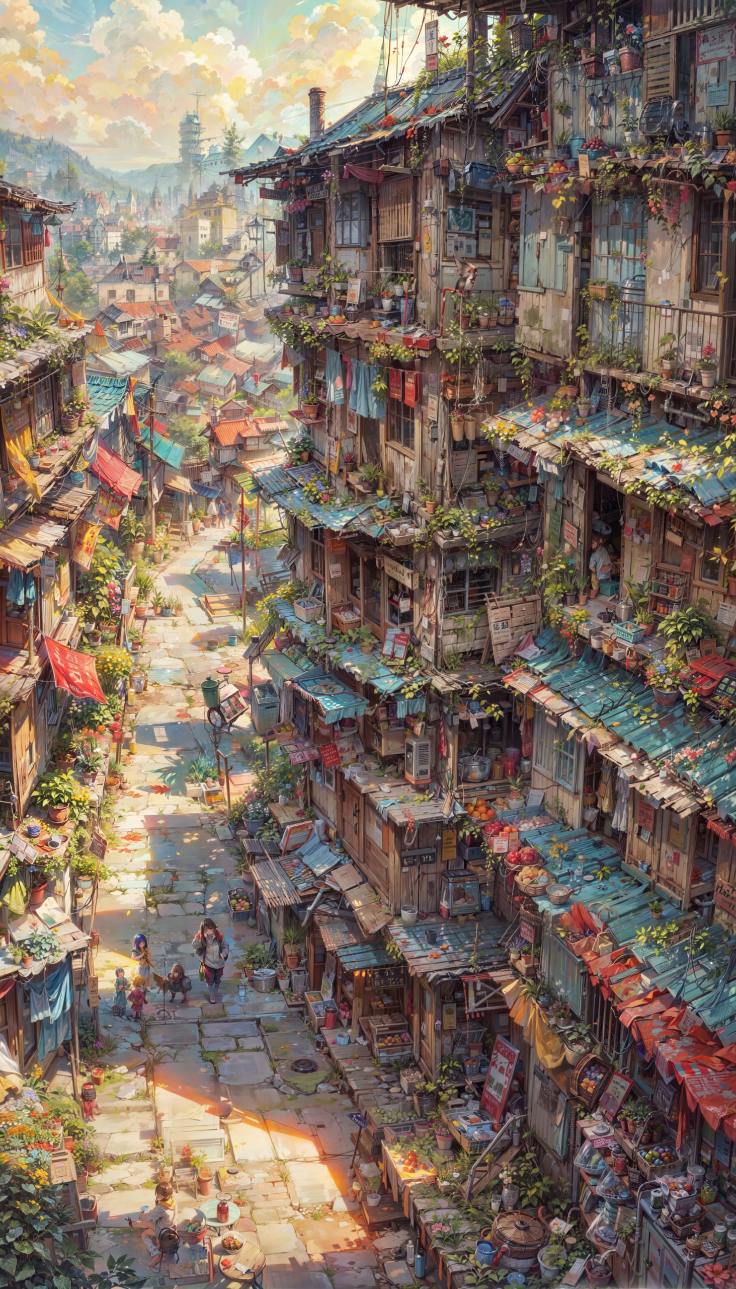 AI绘画StableDiffusion带信息样图（civitai.com站精选）-动漫中的城镇
