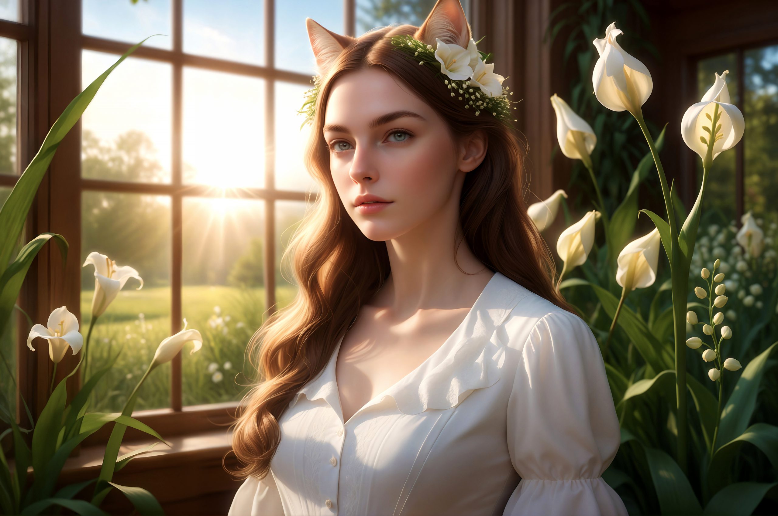 AI绘画StableDiffusion带信息样图（civitai.com站精选）-窗边的猫少妇