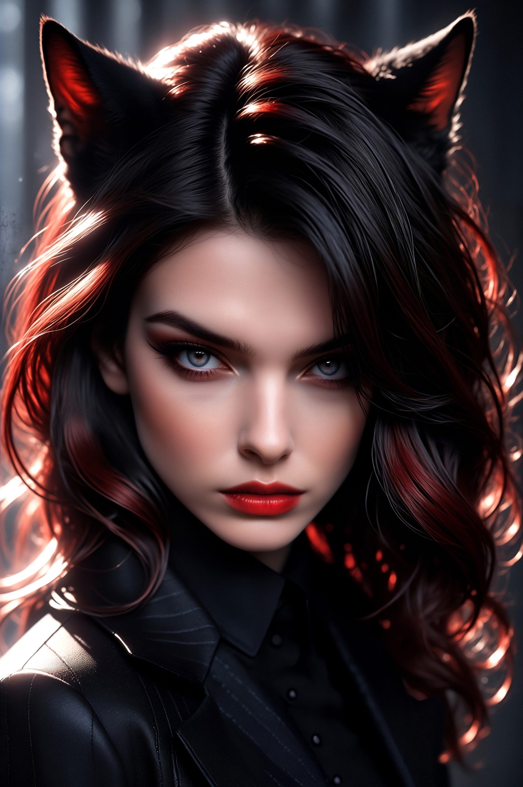 AI绘画StableDiffusion带信息样图（civitai.com站精选）-猫女郎