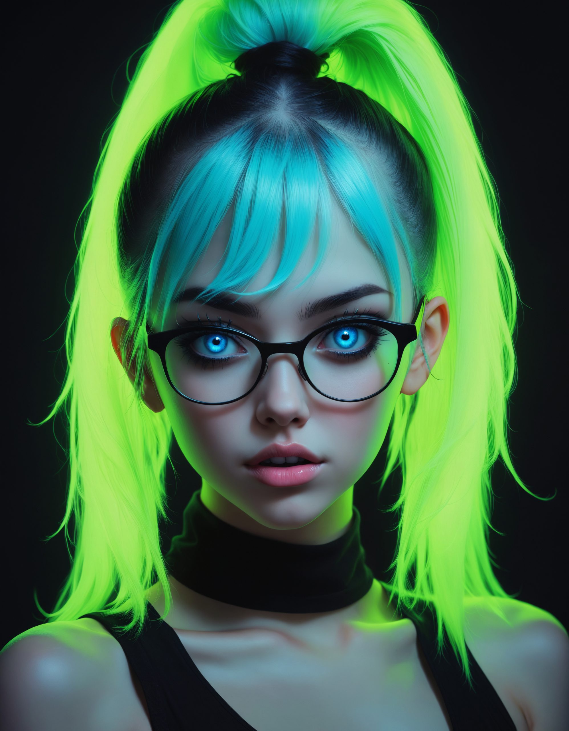 AI绘画StableDiffusion带信息样图（civitai.com站精选）-绿发少女
