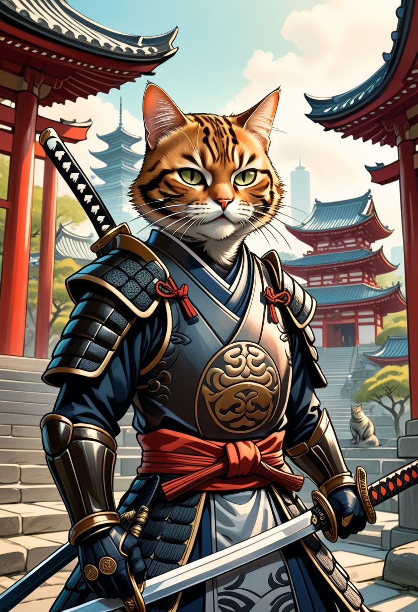 AI绘画StableDiffusion带信息样图（civitai.com站精选）-猫武士