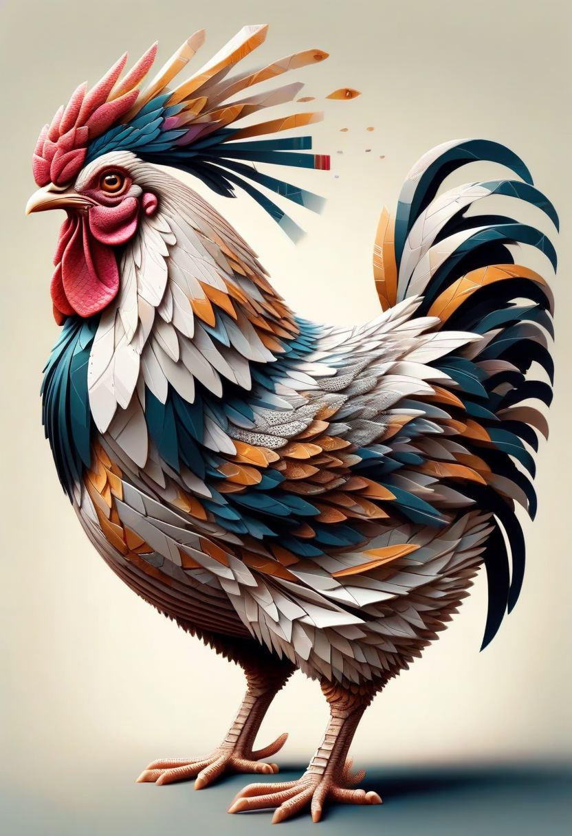 AI绘画StableDiffusion带信息样图（civitai.com站精选）-彩色的大公鸡
