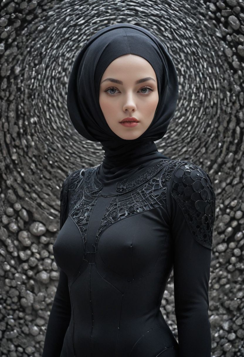 AI绘画StableDiffusion带信息样图（civitai.com站精选）-黑衣中东美女