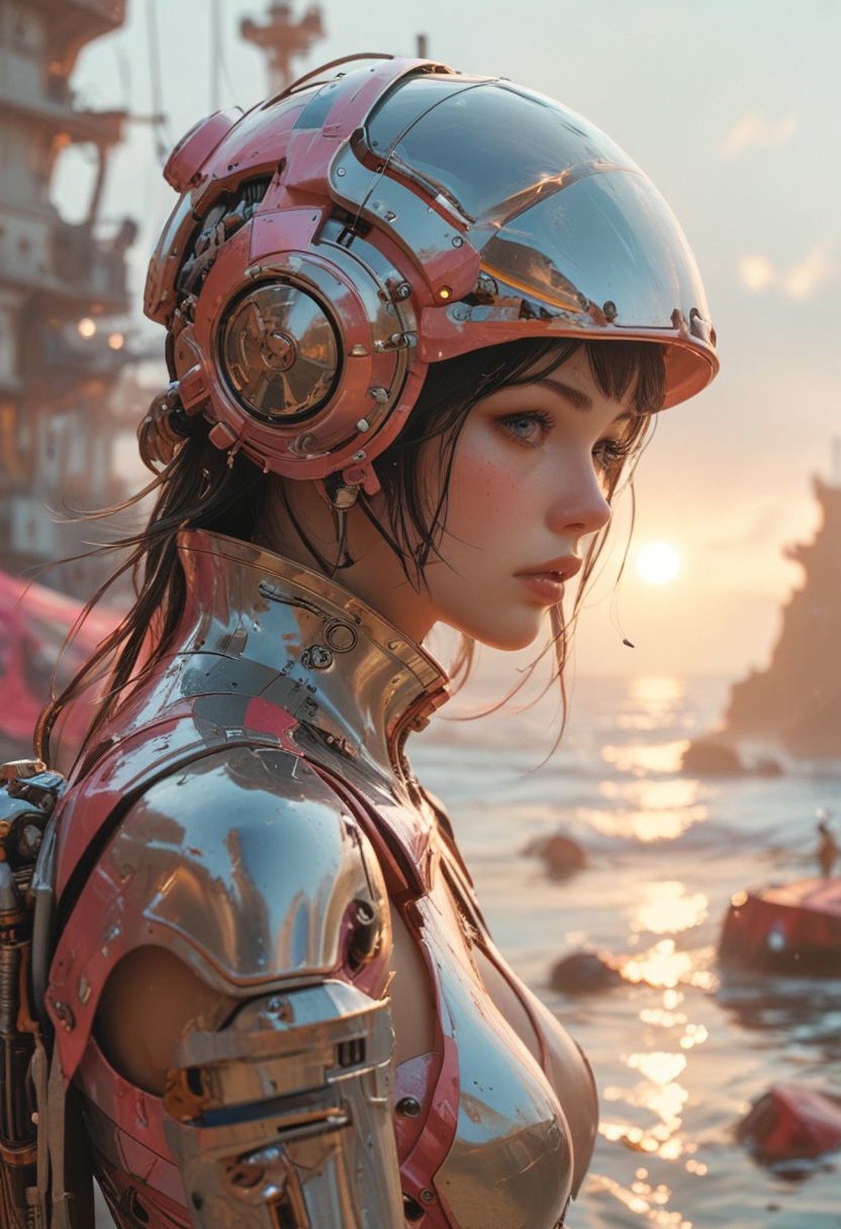 AI绘画StableDiffusion带信息样图（civitai.com站精选）-机甲女人
