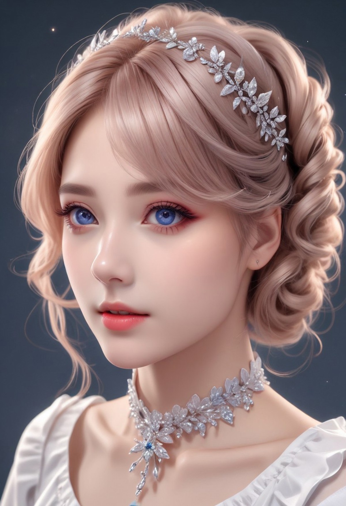 AI绘画StableDiffusion带信息样图（civitai.com站精选）-蓝眼美女