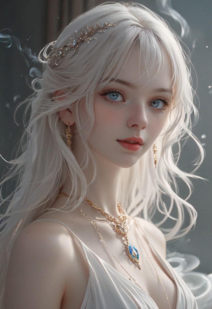 AI绘画StableDiffusion带信息样图（civitai.com站精选）-白发西女