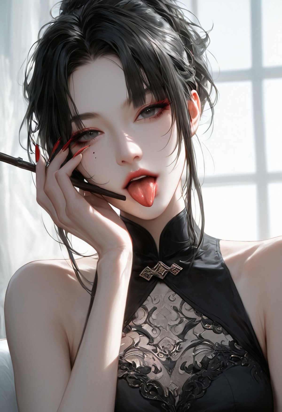 AI绘画StableDiffusion带信息样图（civitai.com站精选）-性感西女漫画