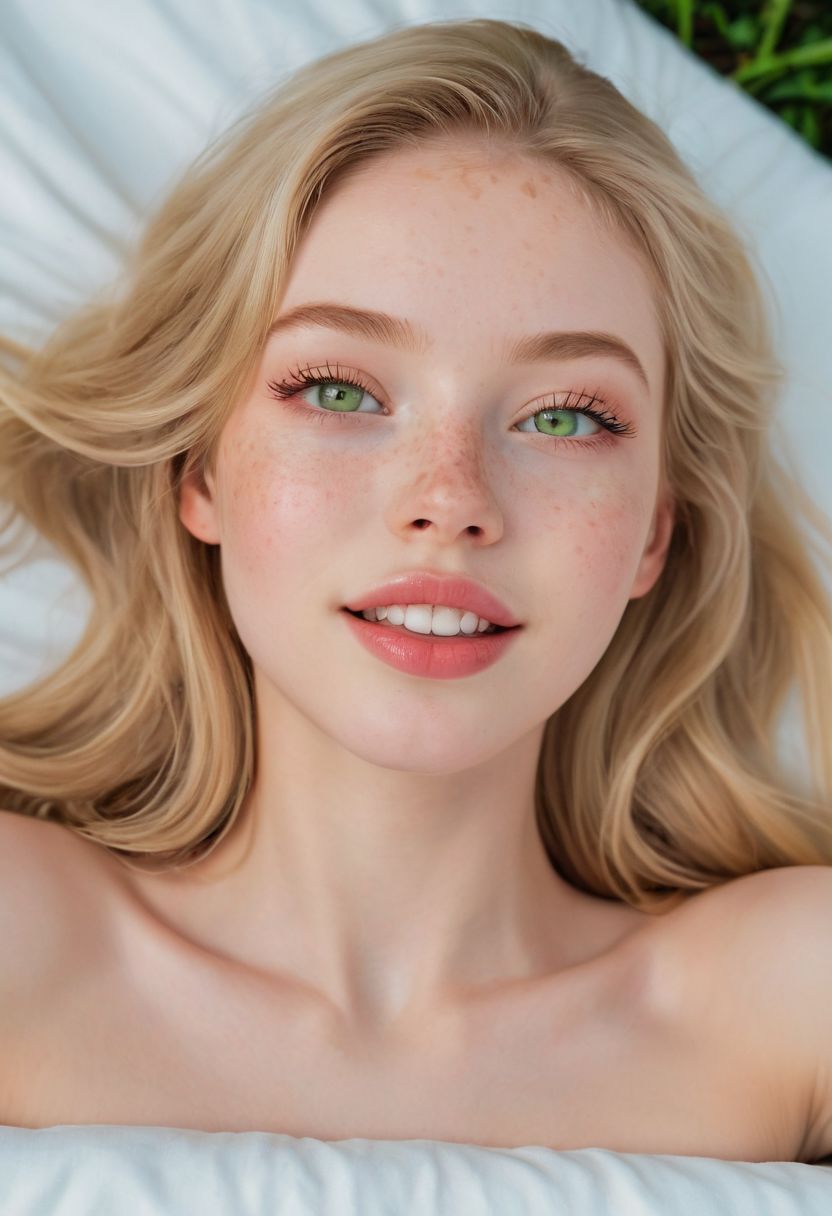 AI绘画StableDiffusion带信息样图（civitai.com站精选）-有雀斑的金发少女