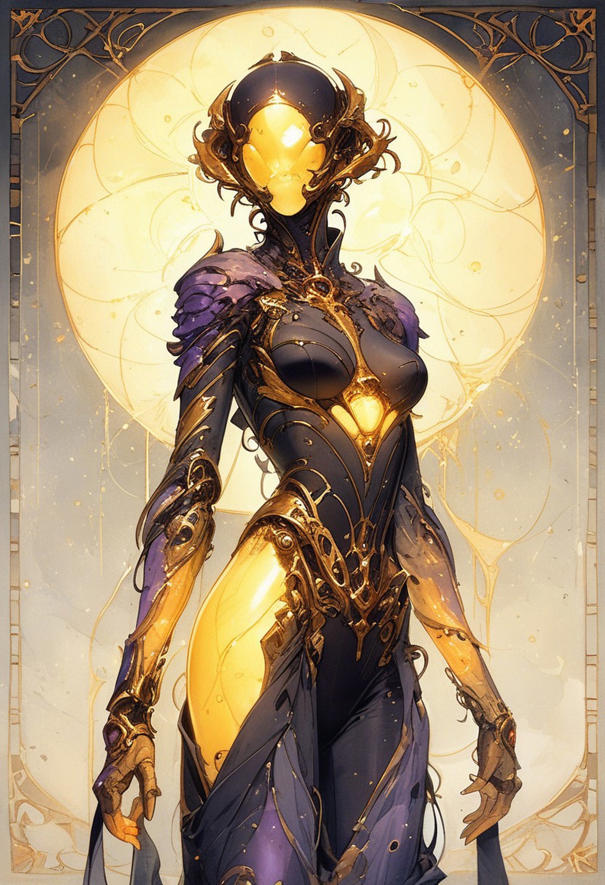 AI绘画StableDiffusion带信息样图（civitai.com站精选）-黄金女武士