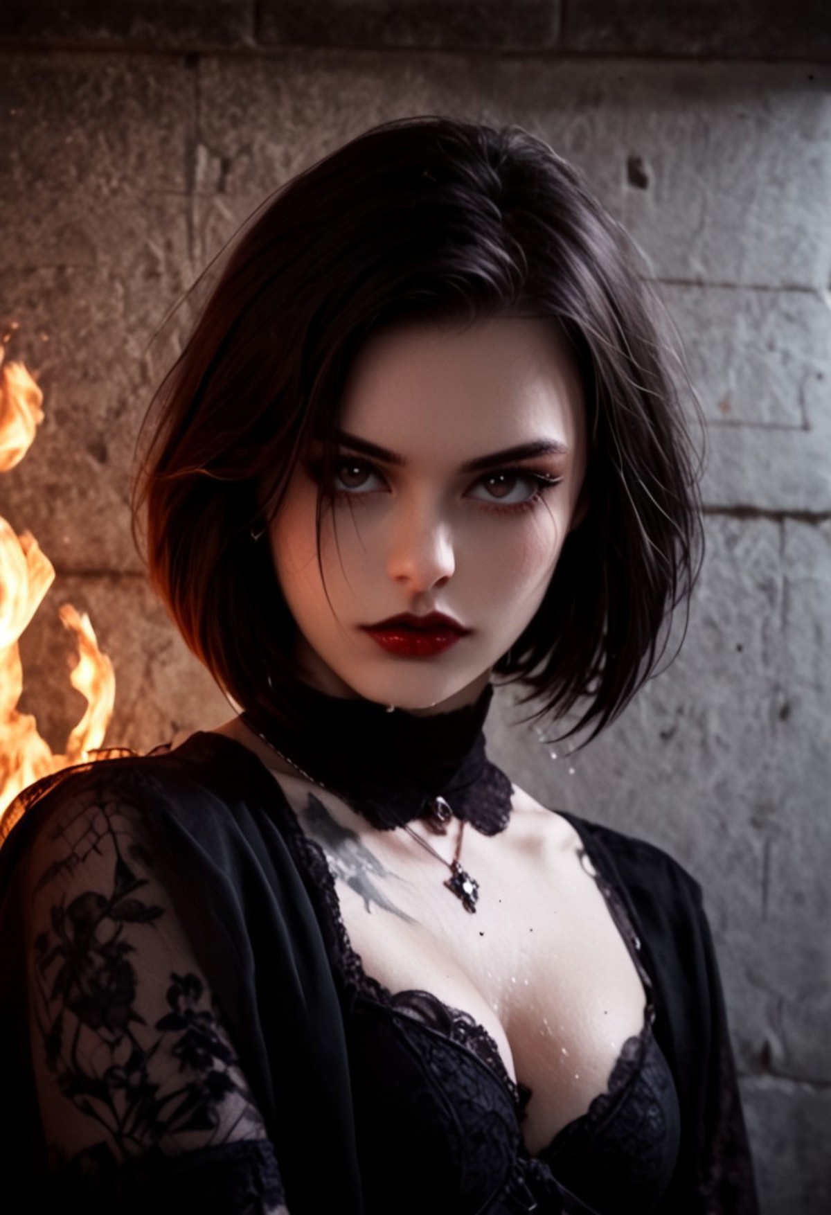 AI绘画StableDiffusion带信息样图（civitai.com站精选）-哥特少女