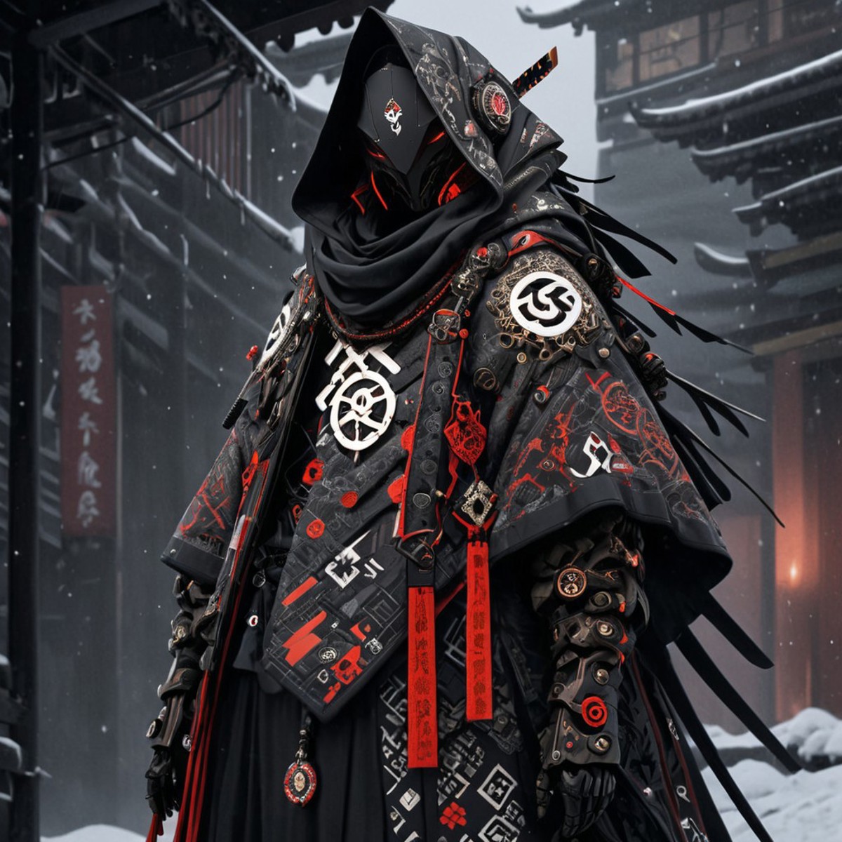 AI绘画StableDiffusion带信息样图（civitai.com站精选）-时尚的日本黑武士