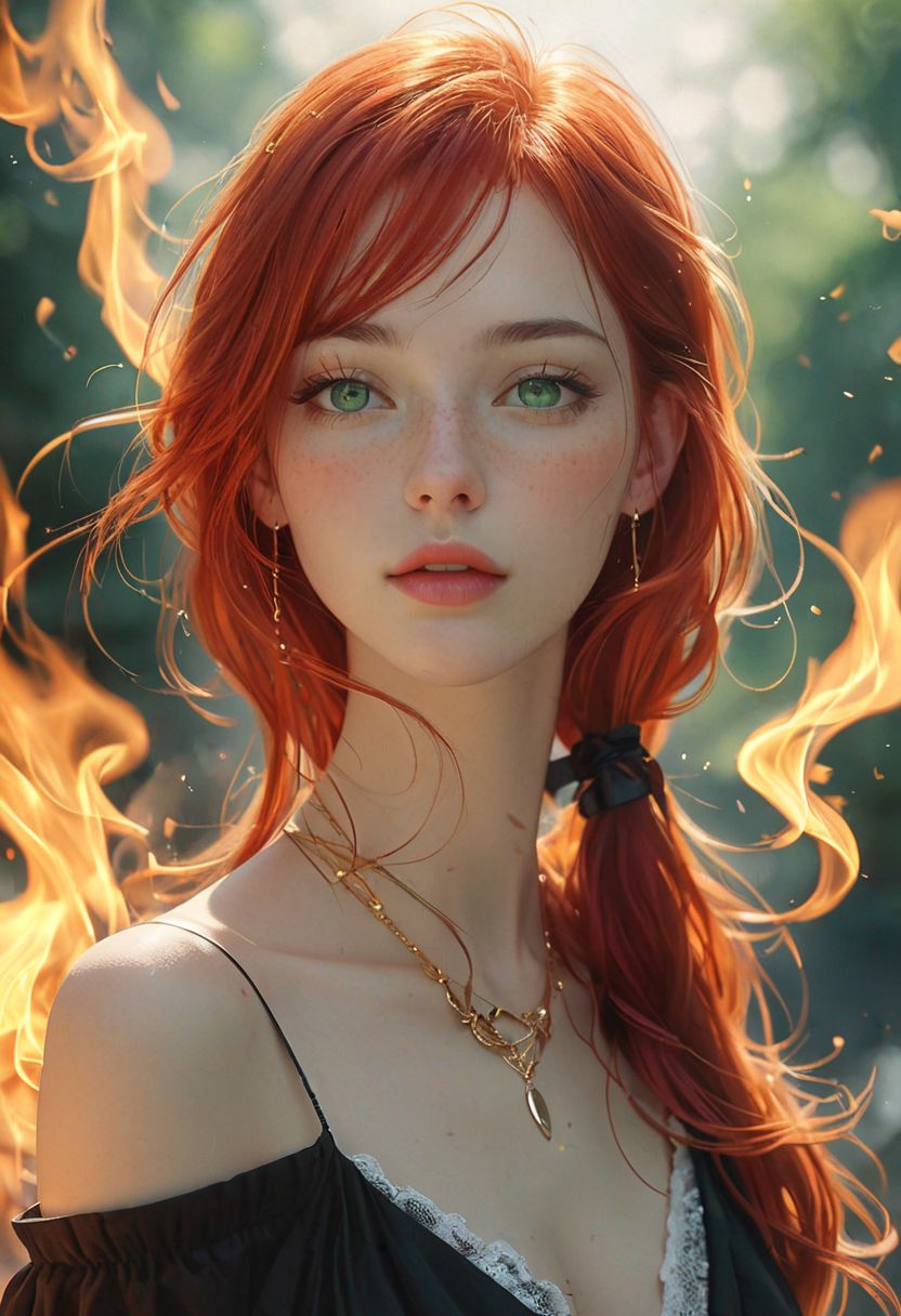 AI绘画StableDiffusion带信息样图（civitai.com站精选）-红发美少女