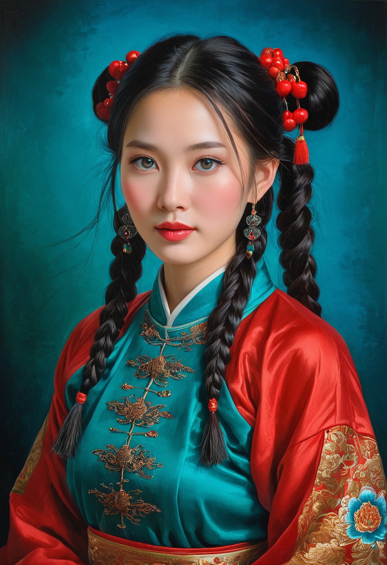 AI绘画StableDiffusion带信息样图（civitai.com网站精选）-中式汉服丫鬟