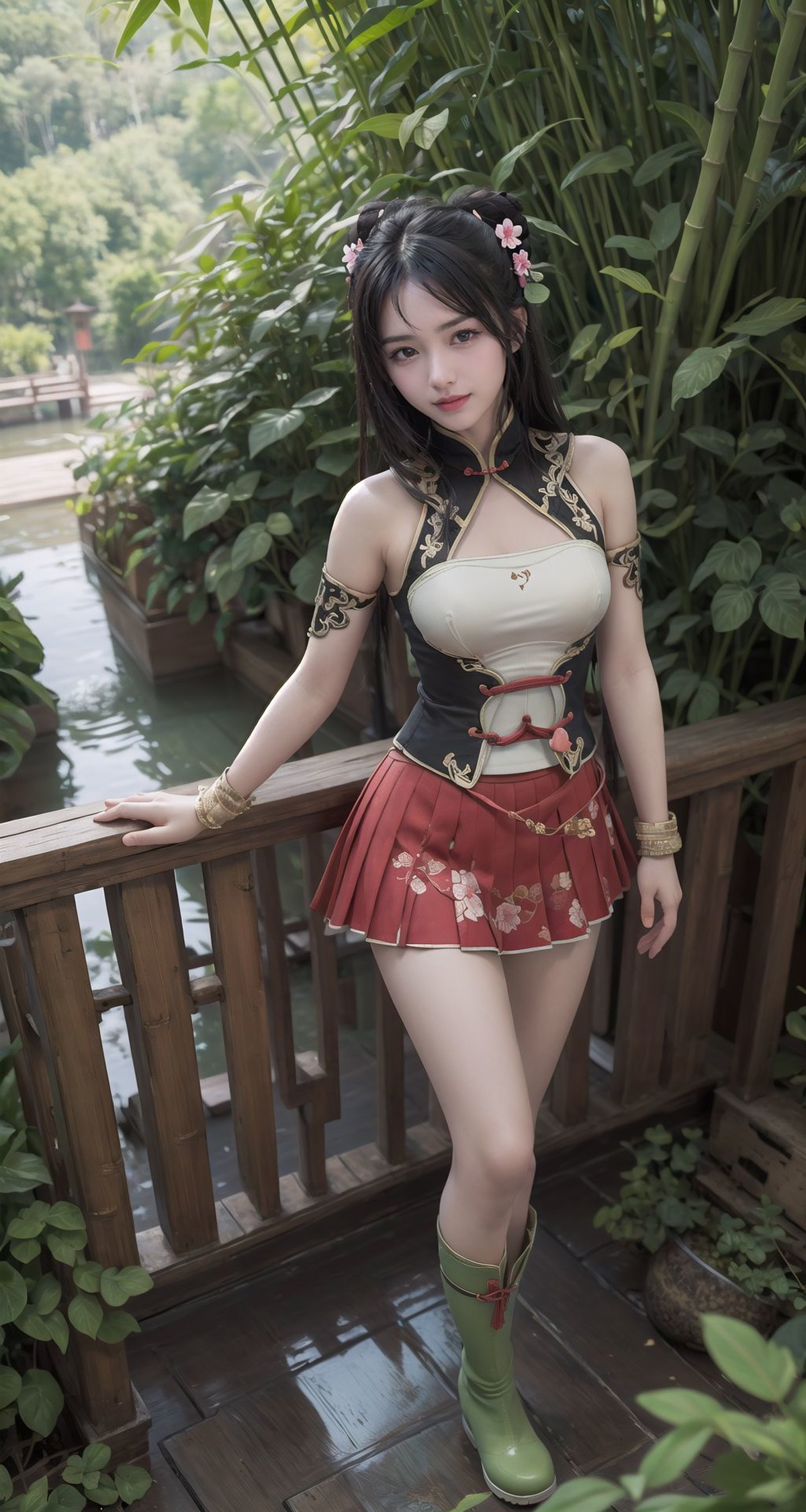 AI绘画StableDiffusion带信息样图（civitai.com站精选）-新中式短裙美少女
