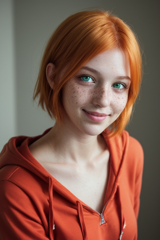AI绘画StableDiffusion带信息样图（civitai.com站精选）-红发雀斑少女