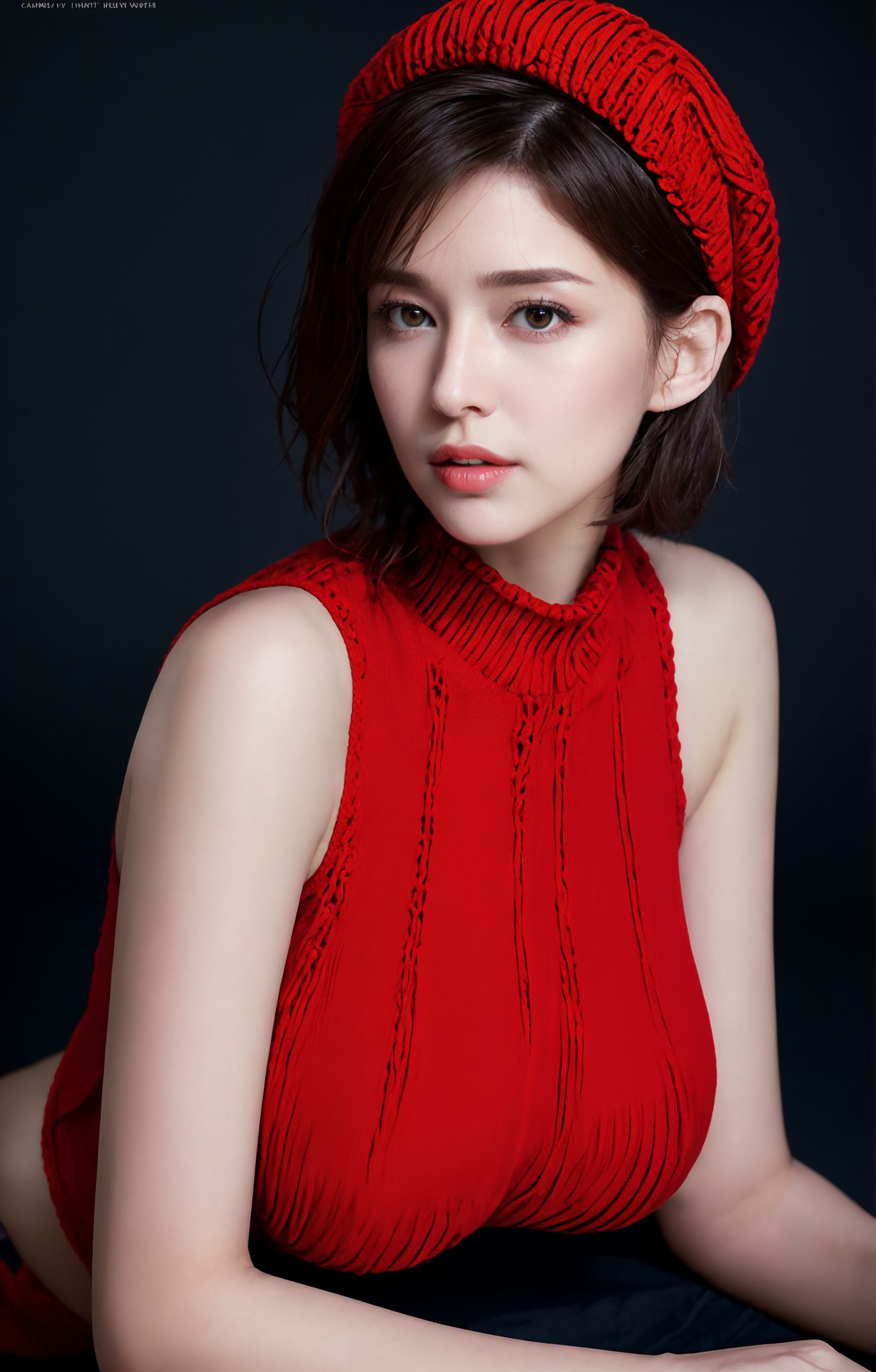 AI绘画StableDiffusion带信息样图（civitai.com站精选）-丰满的红衣少妇