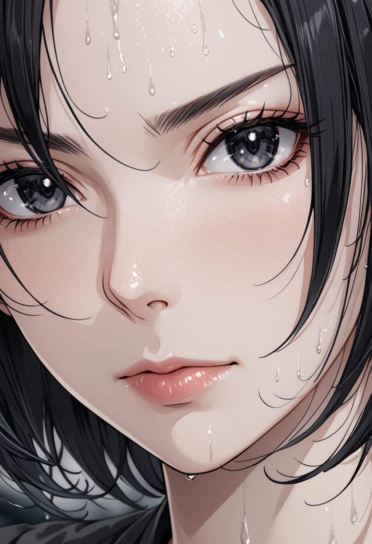 AI绘画StableDiffusion带信息样图（civitai.com网站精选）-流汗的美女大头照