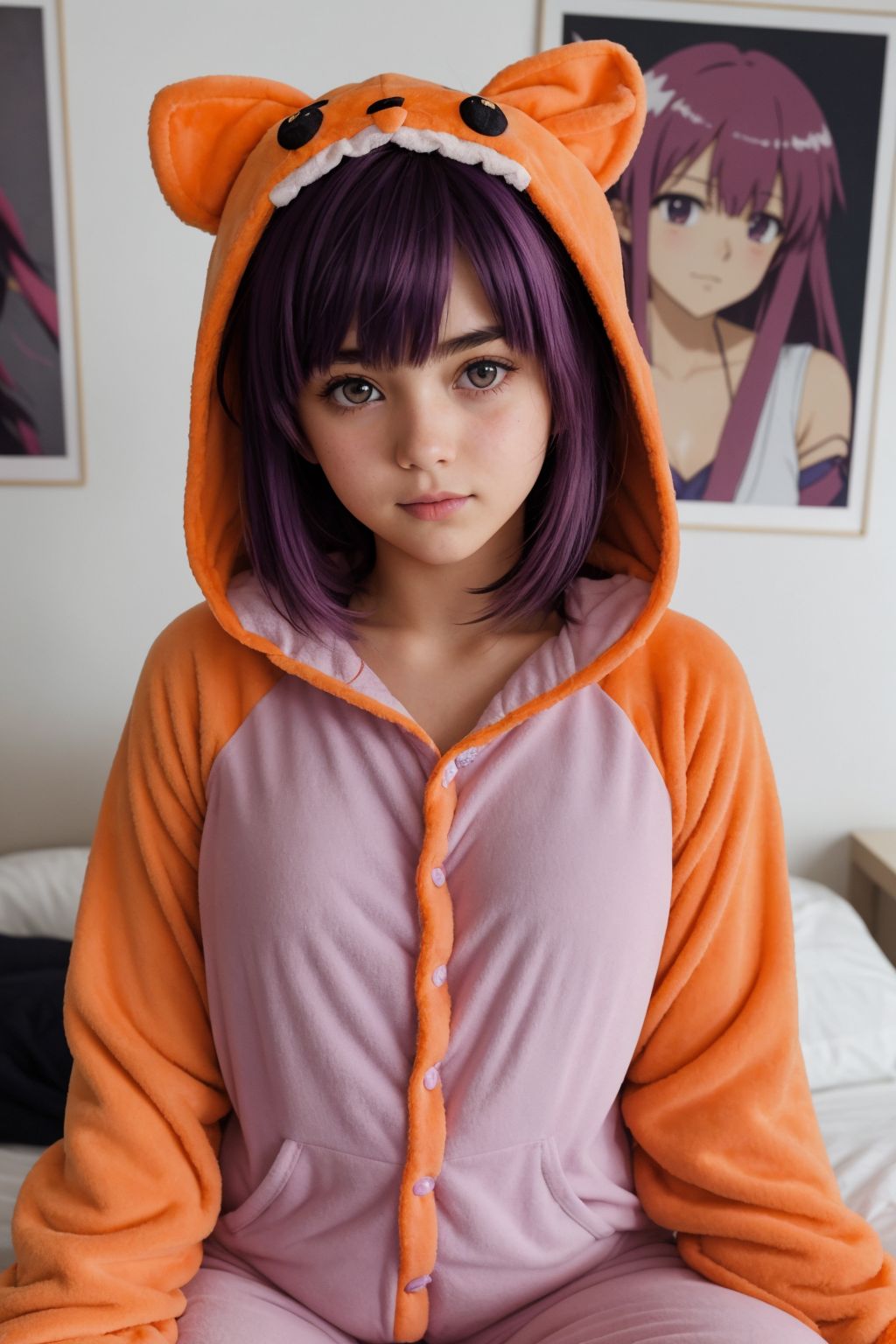 AI绘画StableDiffusion带信息样图（civitai.com站精选）-穿着可爱睡衣的少女