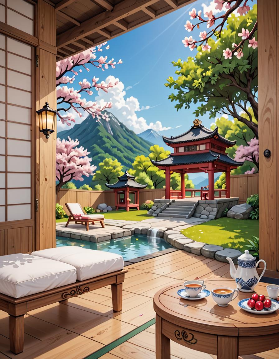 AI绘画StableDiffusion带信息样图（civitai.com站精选）-日式庭院园林