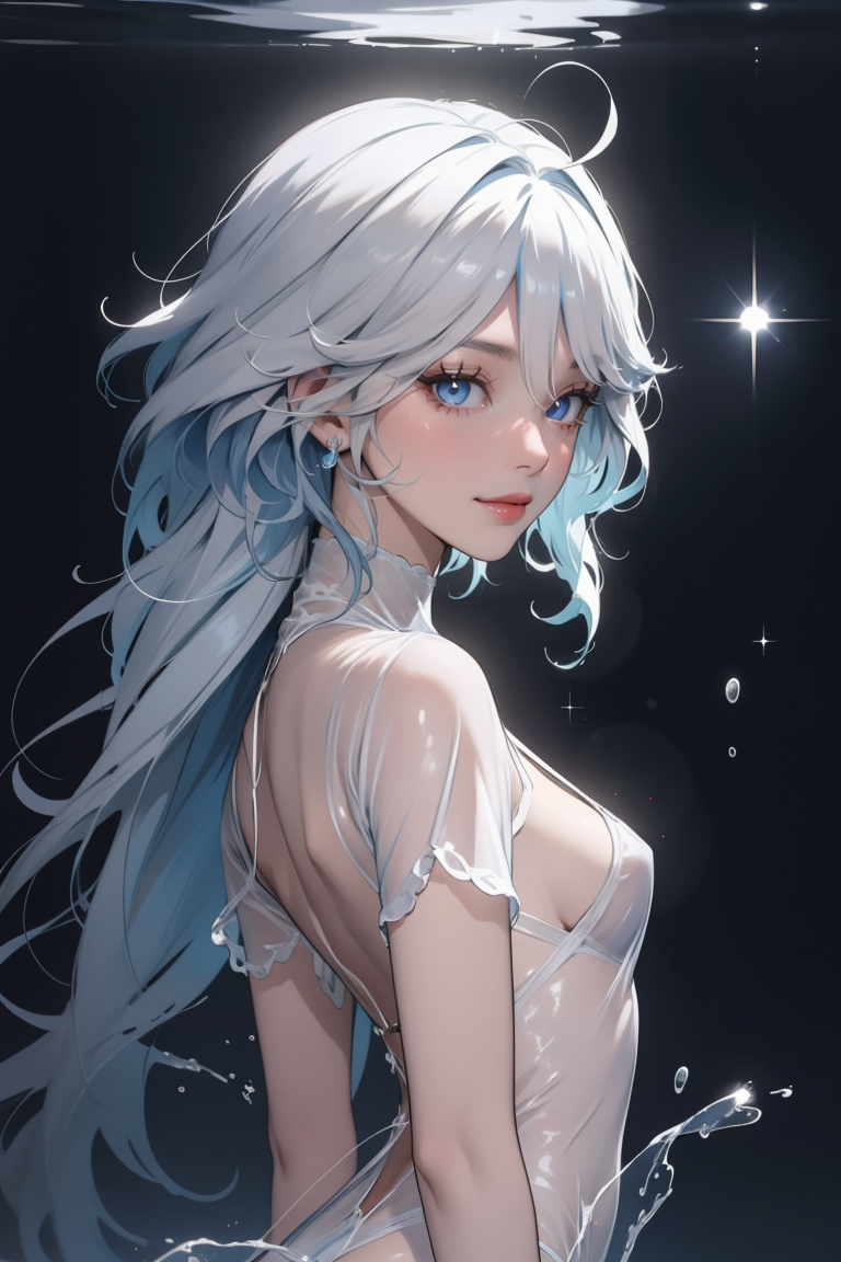 AI绘画StableDiffusion带信息样图（civitai.com站精选）-白发清凉装少女