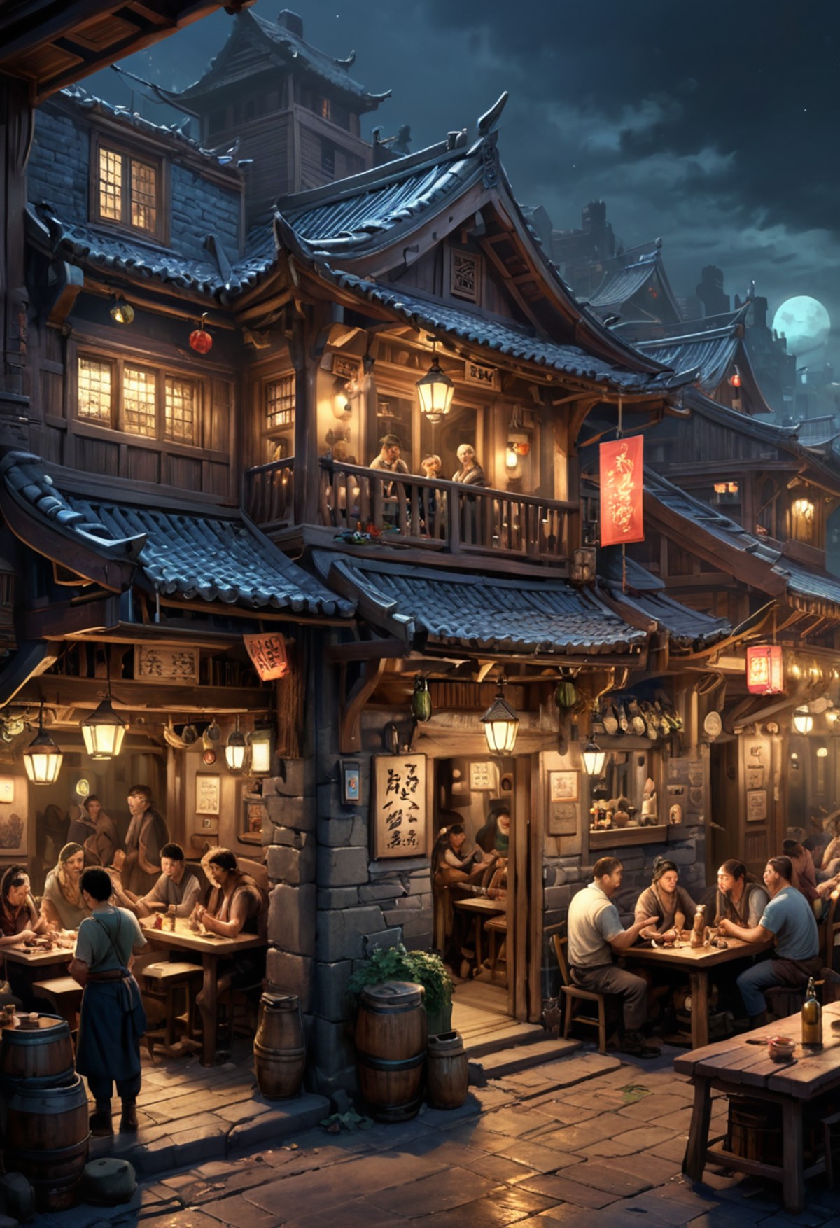 AI绘画StableDiffusion带信息样图（civitai.com站精选）-中式老街道