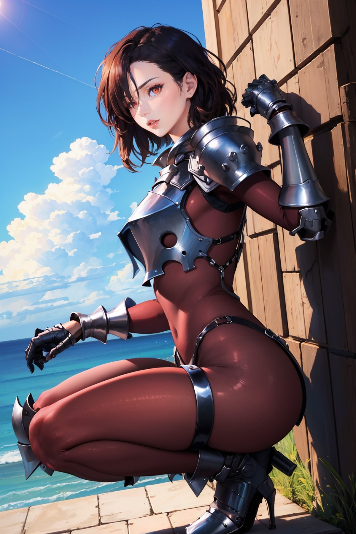 AI绘画StableDiffusion带信息样图（civitai.com站精选）-铠甲美女