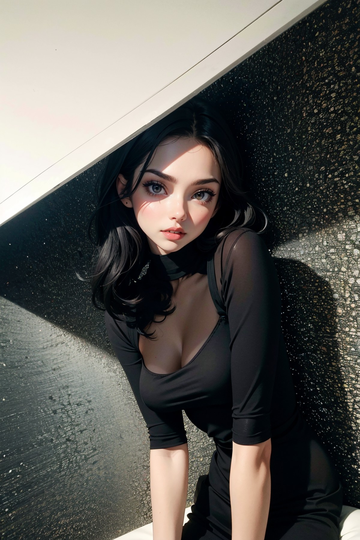 AI绘画StableDiffusion带信息样图（civitai.com站精选）-黑衣少女