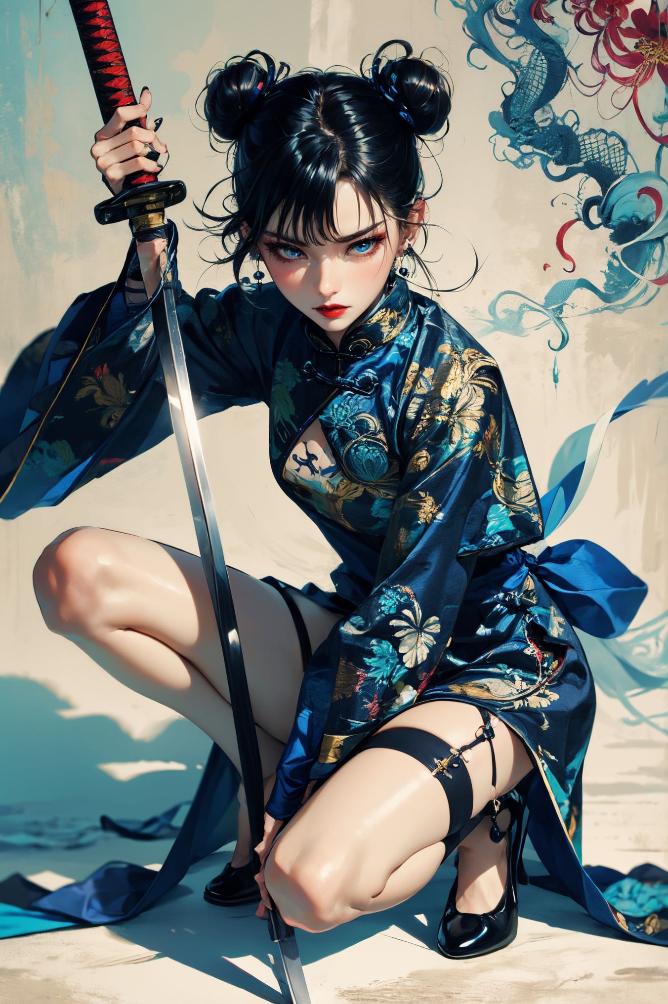 AI绘画StableDiffusion带信息样图（civitai.com站精选）-中国武士少女