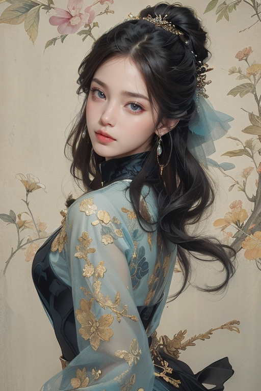 AI绘画StableDiffusion带信息样图（civitai.com站精选）-新中式汉服美少女