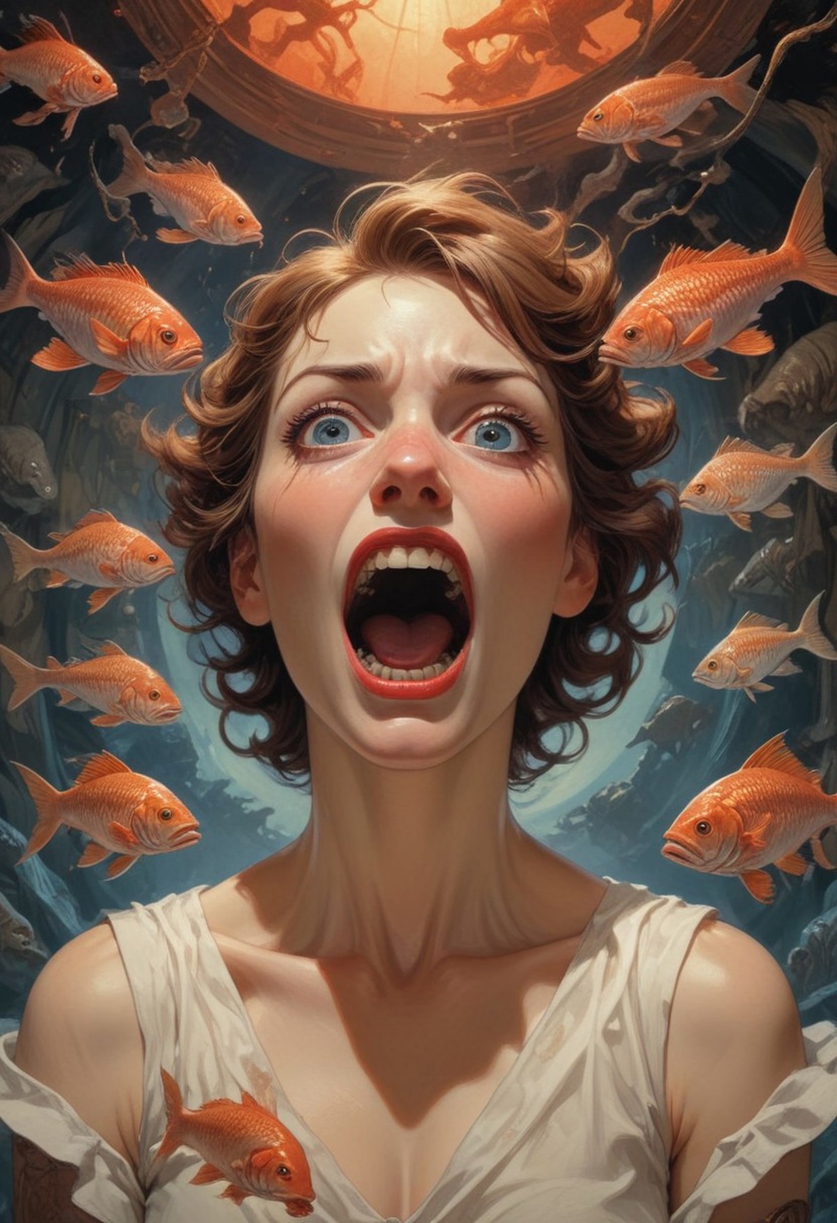 AI绘画StableDiffusion带信息样图（civitai.com站精选）-恐怖鱼