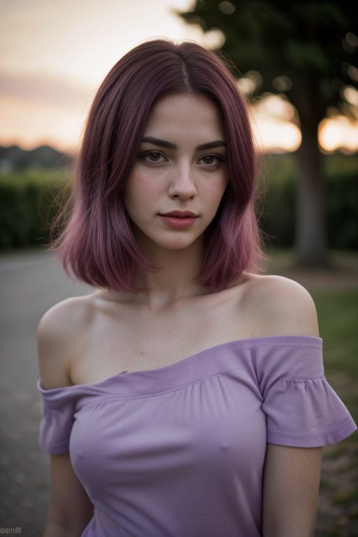 AI绘画StableDiffusion带信息样图（civitai.com站精选）-紫色紧身衣少女