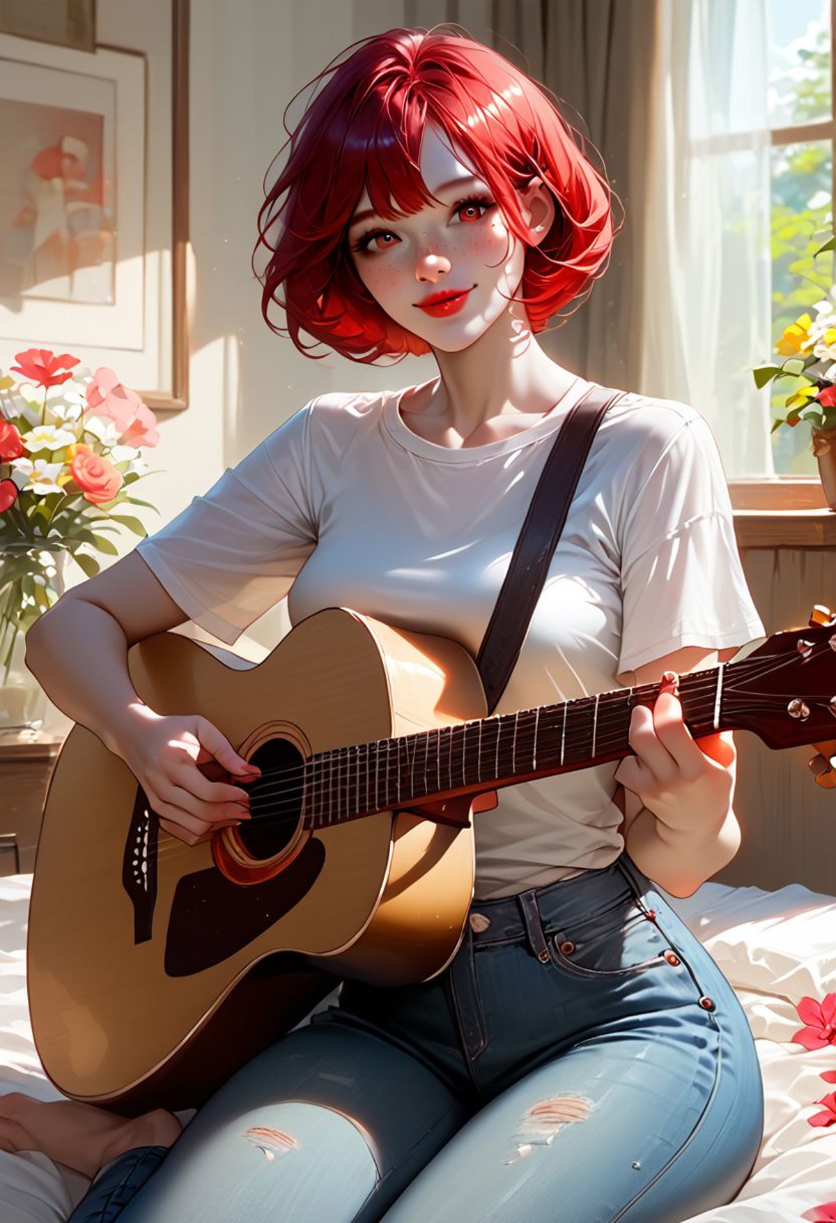 AI绘画StableDiffusion带信息样图（civitai.com站精选）-红发少女
