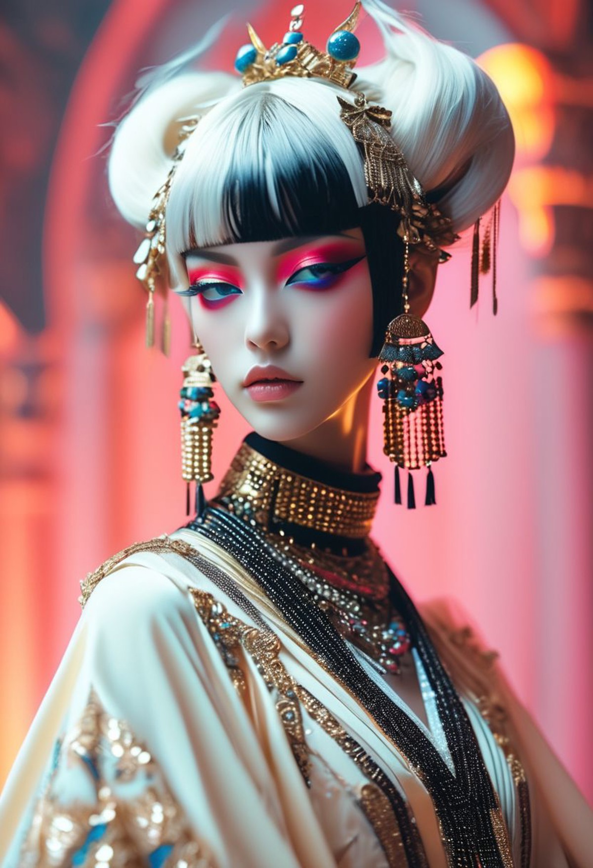 AI绘画StableDiffusion带信息样图（civitai.com站精选）-白毛贵妇