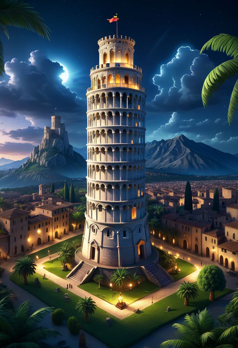 AI绘画StableDiffusion带信息样图（civitai.com站精选）-比萨斜塔
