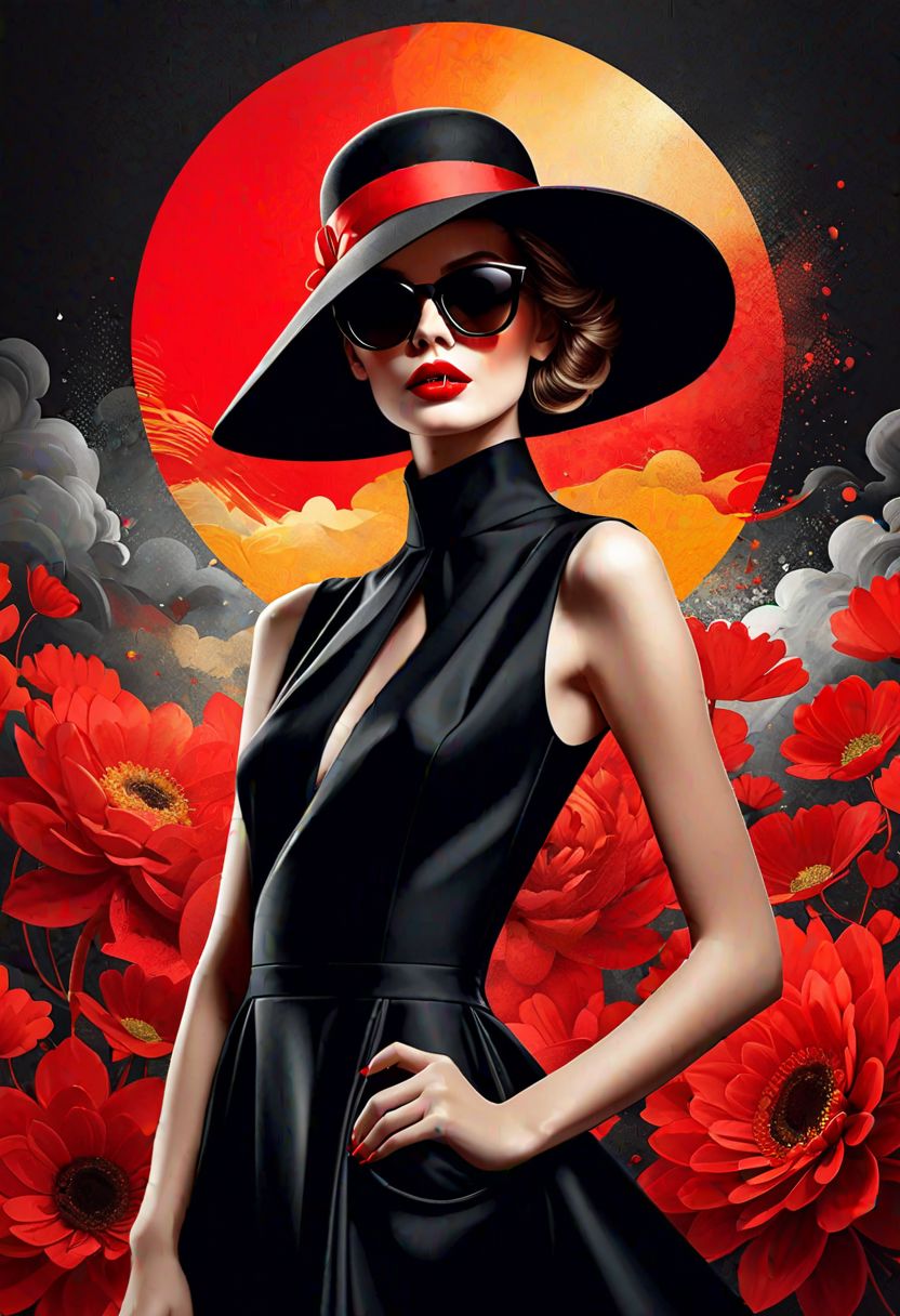 AI绘画StableDiffusion带信息样图（civitai.com站精选）-时尚黑衣女郎