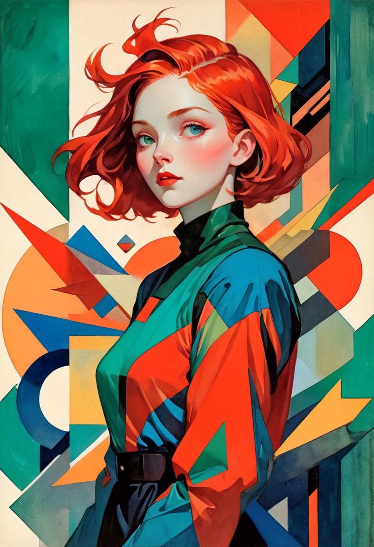 AI绘画StableDiffusion带信息样图（civitai.com站精选）-橙发少女