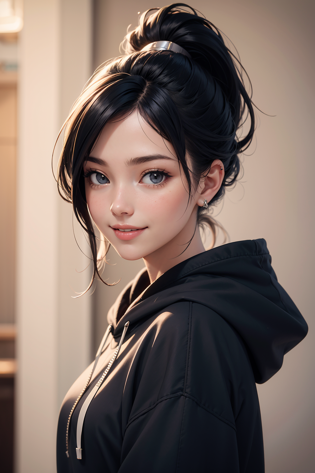 AI绘画StableDiffusion带信息样图（civitai.com站精选）-黑发大眼妹