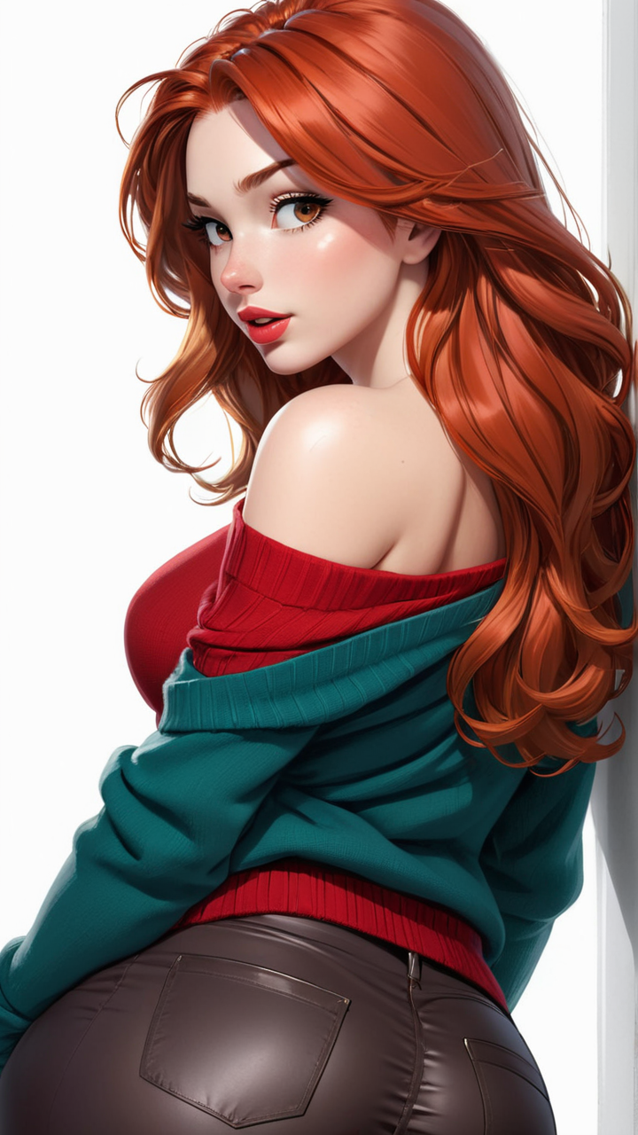 AI绘画StableDiffusion带信息样图（civitai.com站精选）-红发美少女