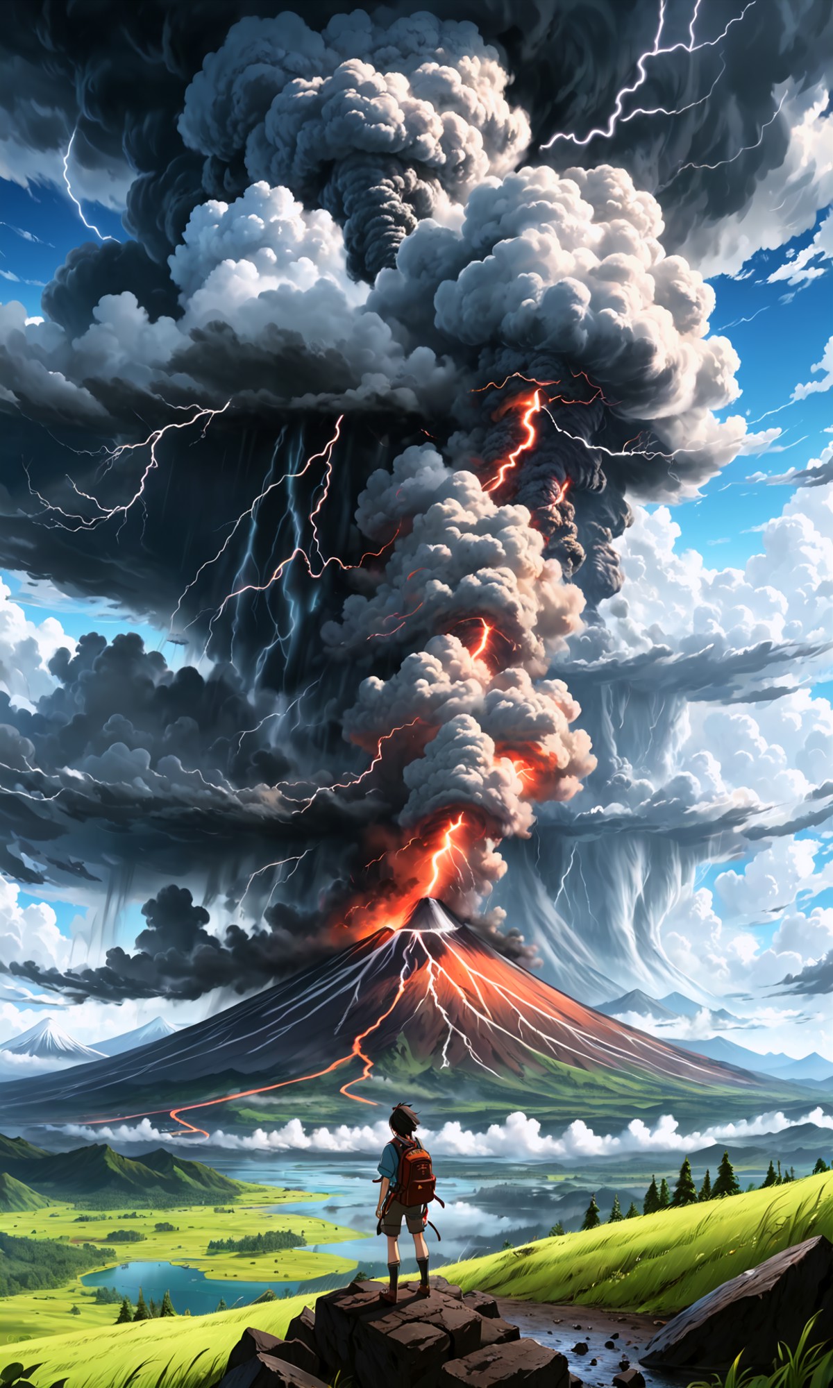 AI绘画StableDiffusion带信息样图（civitai.com站精选）-火山爆发