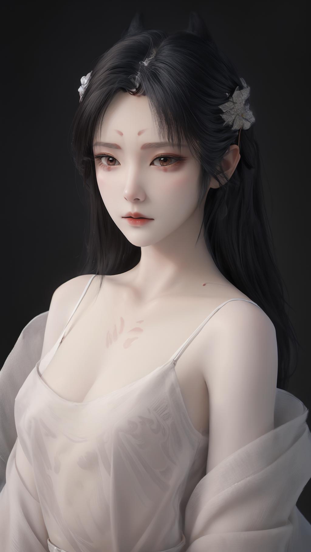 AI绘画StableDiffusion带信息样图（civitai.com站精选）-雪肤凝脂的古装美少女