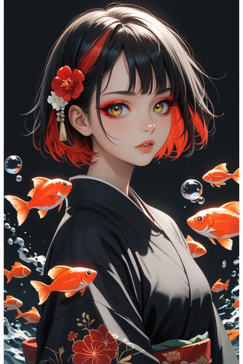 AI绘画StableDiffusion带信息样图（civitai.com站精选）-和服少女