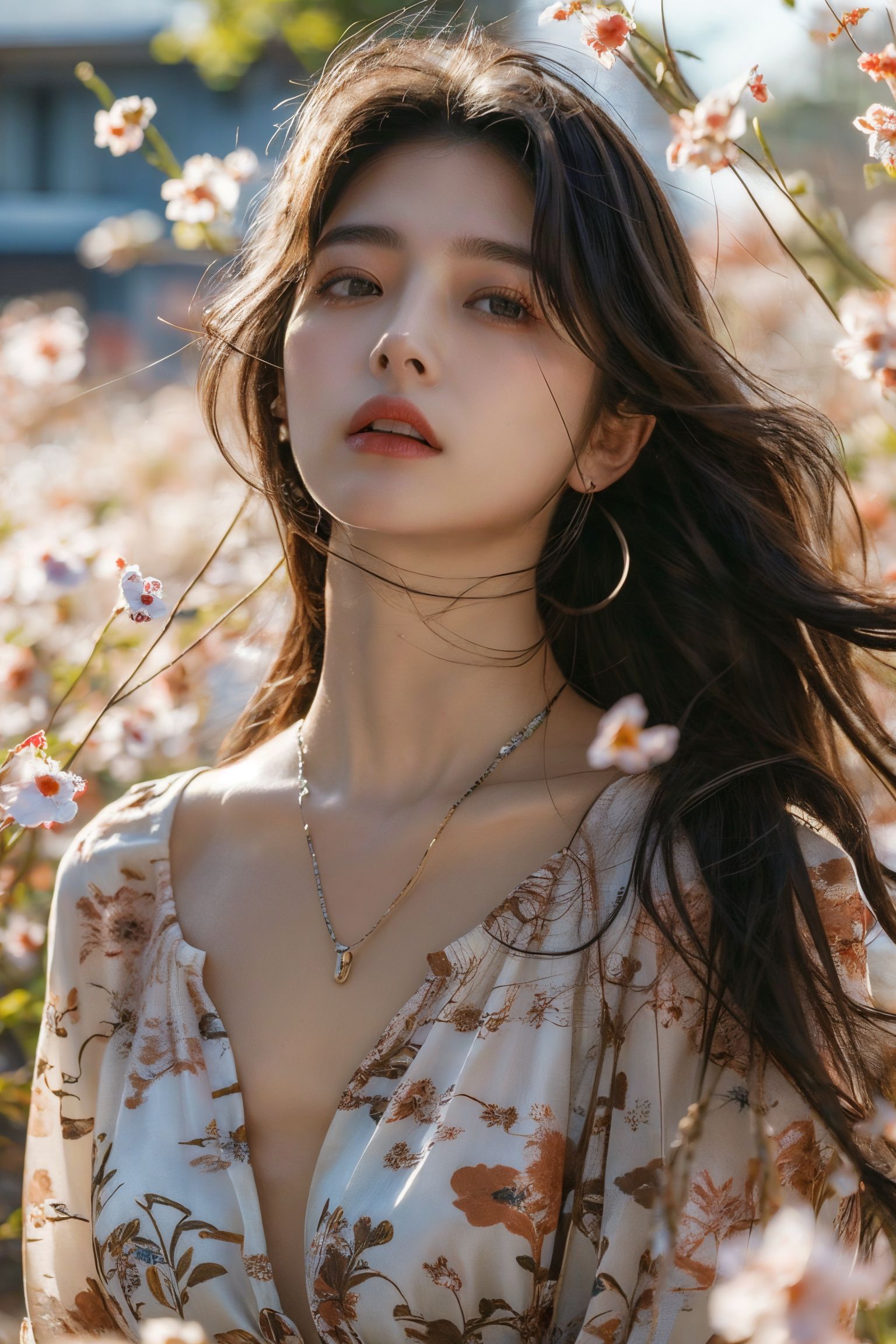AI绘画StableDiffusion带信息样图（civitai.com站精选）-花海中的少女