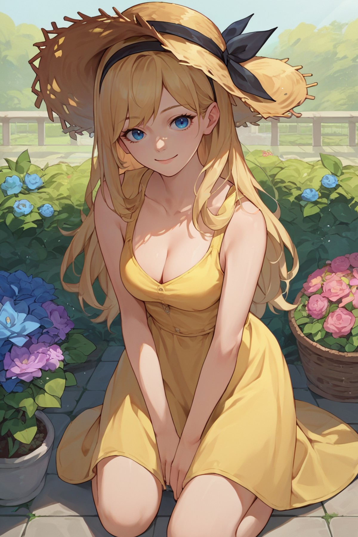 AI绘画StableDiffusion带信息样图（civitai.com站精选）-身材丰满的草帽少女