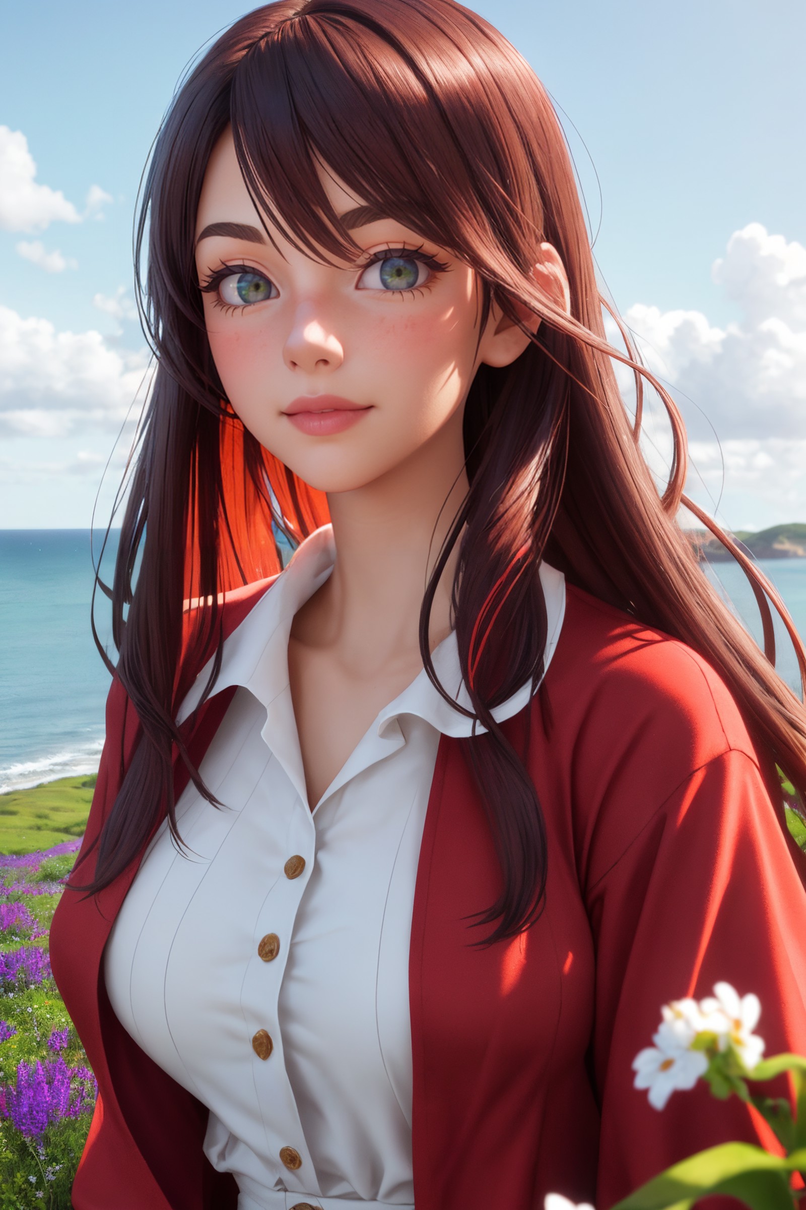 AI绘画StableDiffusion带信息样图（civitai.com站精选）-红发少女
