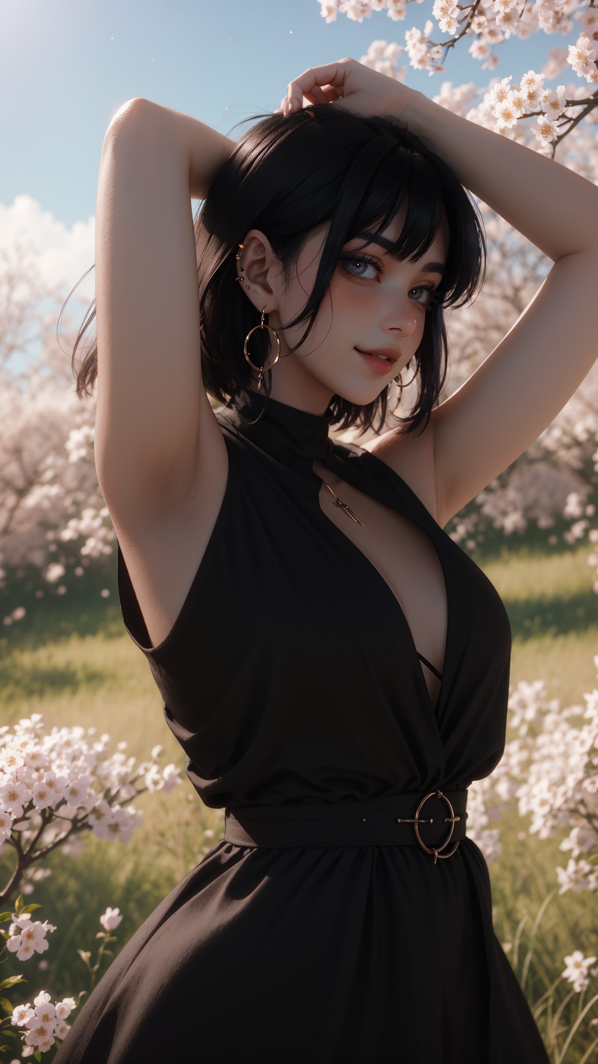 AI绘画StableDiffusion带信息样图（civitai.com站精选）-樱花树下的少女