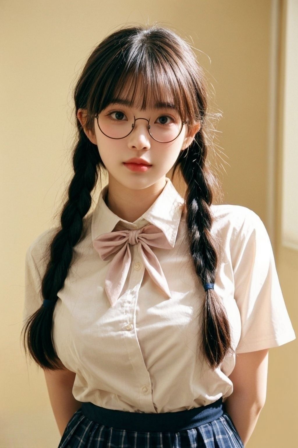 AI绘画StableDiffusion带信息样图（civitai.com站精选）-双马尾眼镜妹子