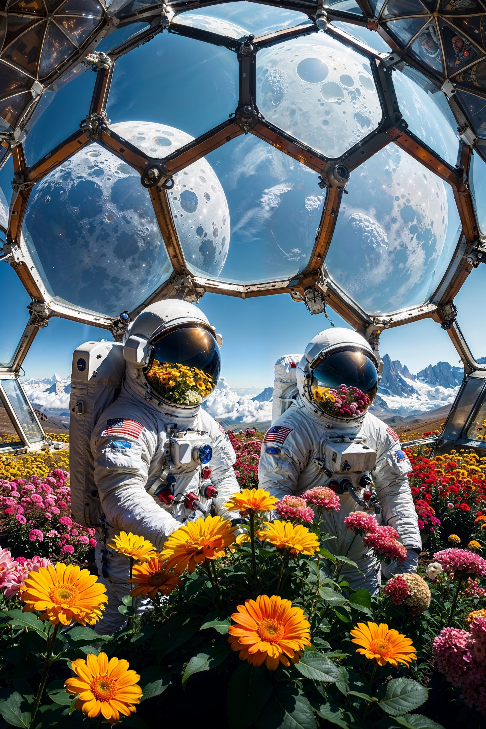 AI绘画StableDiffusion带信息样图（civitai.com站精选）-太空外星球上种花
