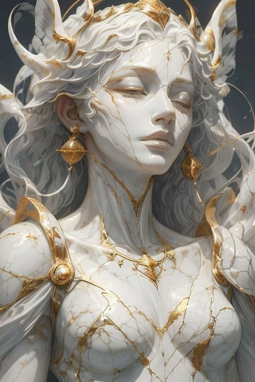 AI绘画StableDiffusion带信息样图（civitai.com站精选）-大理石美女雕像