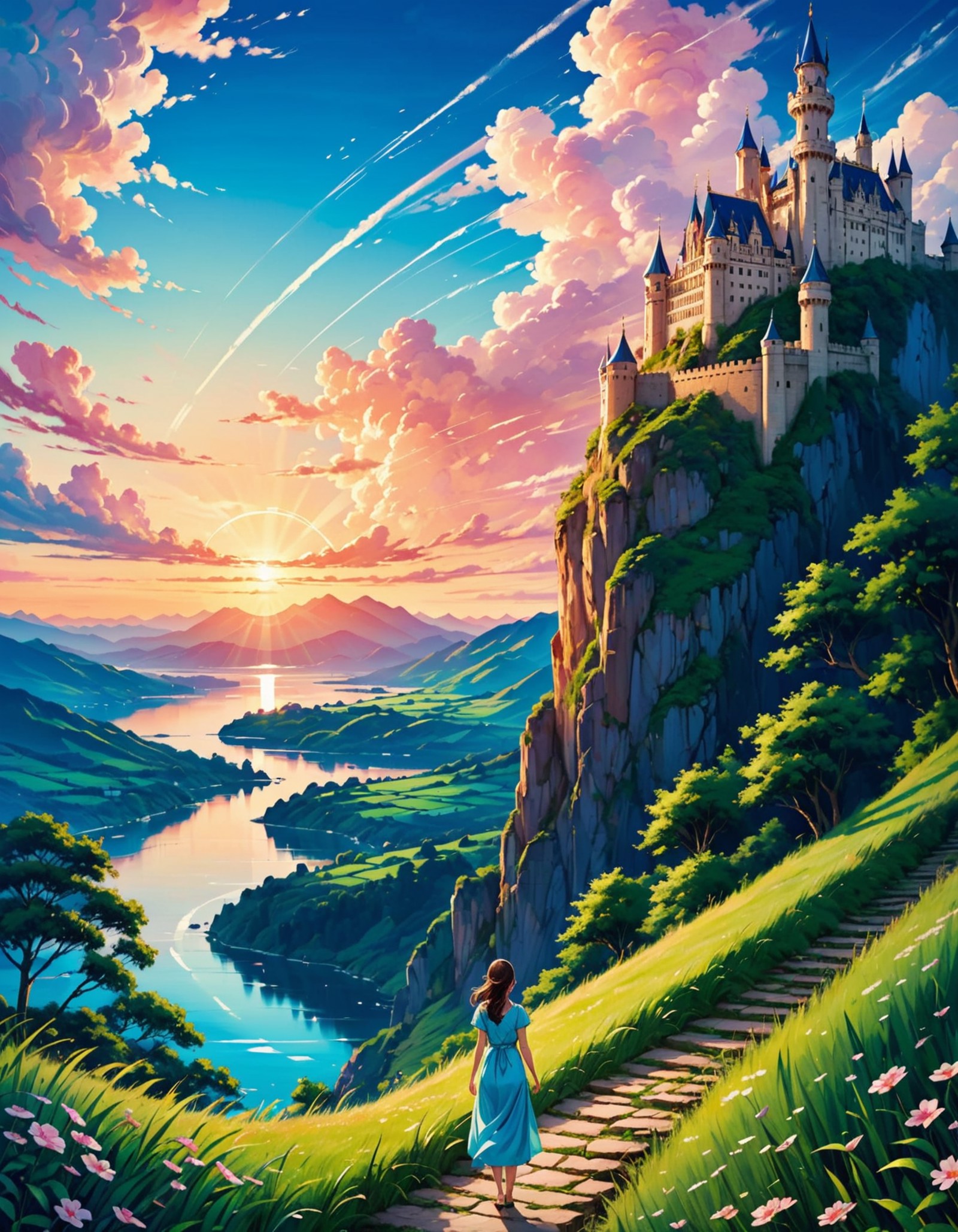AI绘画StableDiffusion带信息样图（civitai.com站精选）-城堡朝霞